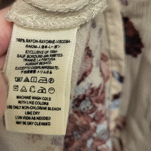 Free People Washed Stone Tree Swing Floral Dress Size Small - Picture 11 of 12